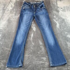 WallFlower Luscious Curvy Fit Bootcut Jeans Blue Denim Size 3 Reg